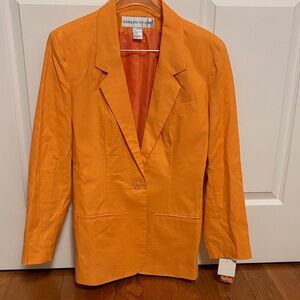 Orange linen blazer